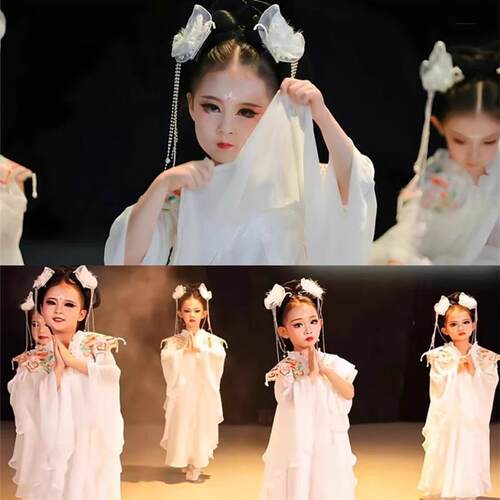 求点化白娘子汉服女童古装超仙青城山下白素贞儿童古典舞蹈演出服