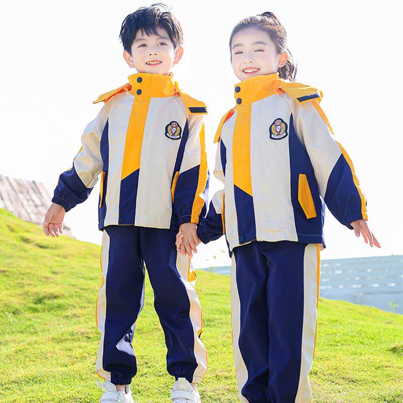 幼儿园园服春秋款套装冲锋衣小学生运动会一年级老师班服校服冬季