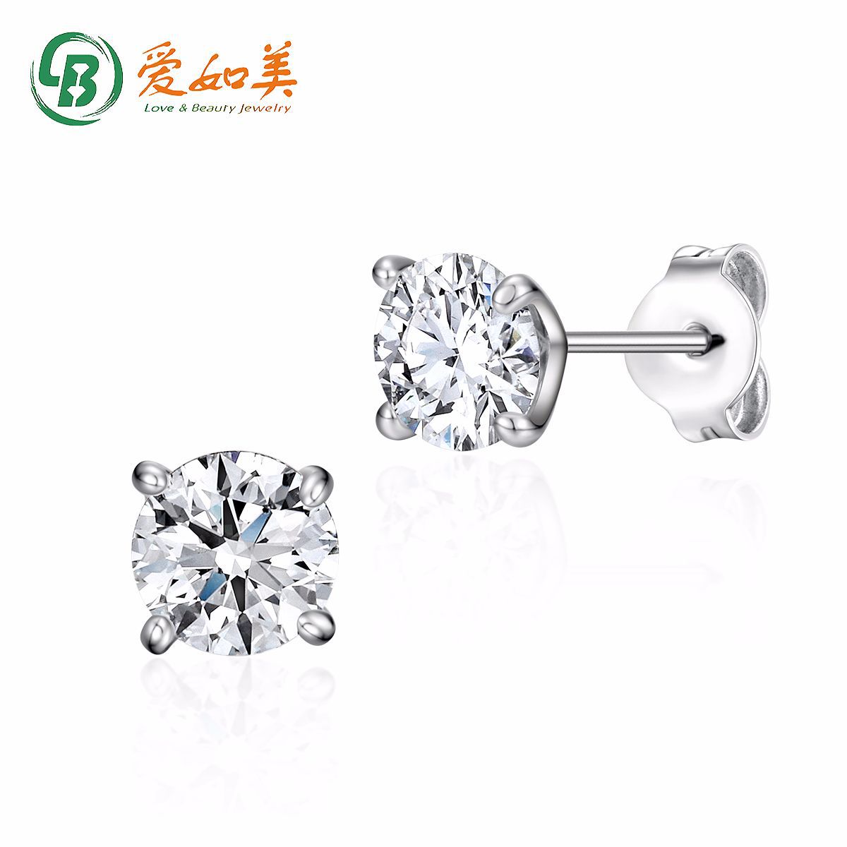 韩版简约个性耳环网红气质S925银渡18K金PT950铂金耳钉女银饰品