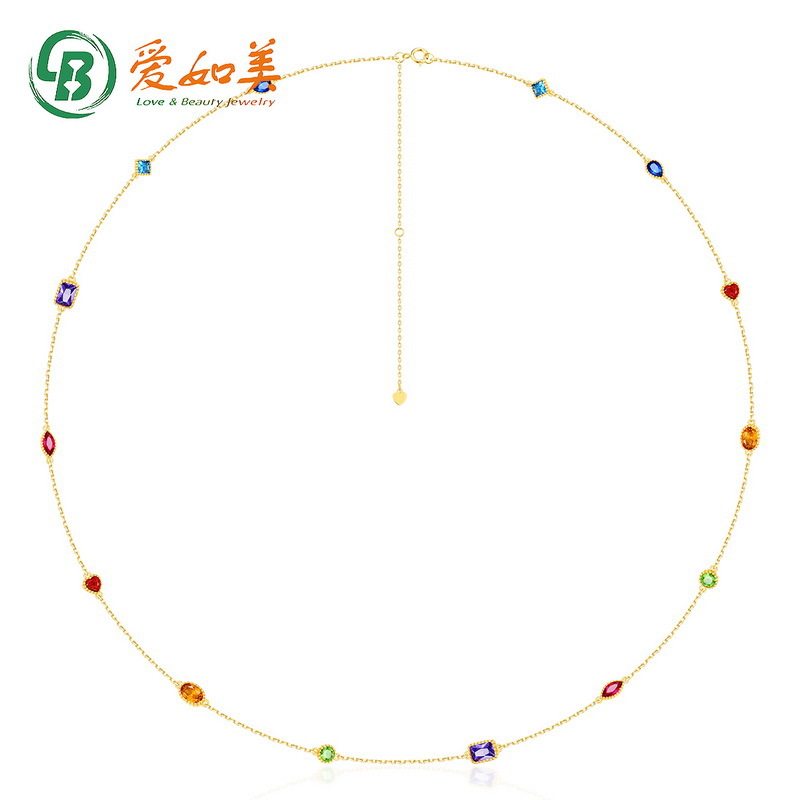 S925银渡18K金PT950铂金复古宫廷项链新款潮锁骨链女气质颈链长款