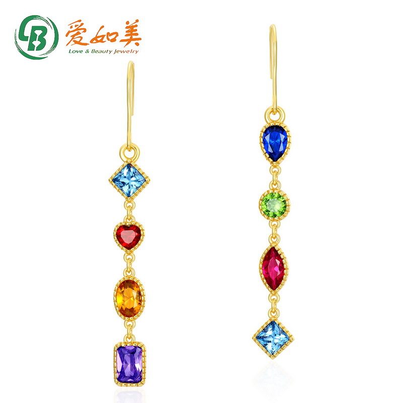 S925银渡18K金PT950铂金宫廷耳环女气质耳饰长款个性网红银针耳钉