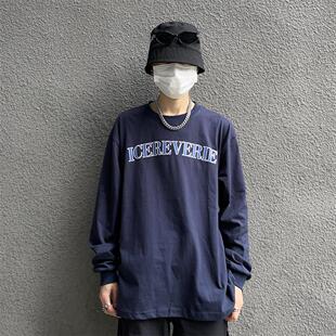 卫衣 青少年描边字体字母圆领宽松套头休闲长袖 ICEREVERIE 秋季