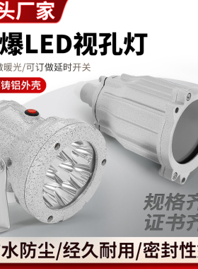 防爆LED视孔灯 防爆灯内视灯BAS12V24V36V220V防爆视镜灯