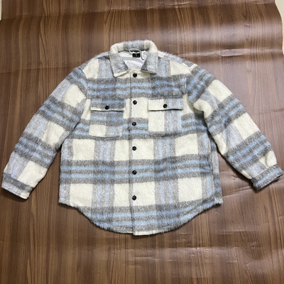 Travis Scott ts Cactus Jack shirt 长毛呢格子衬衫潮牌夹克外套