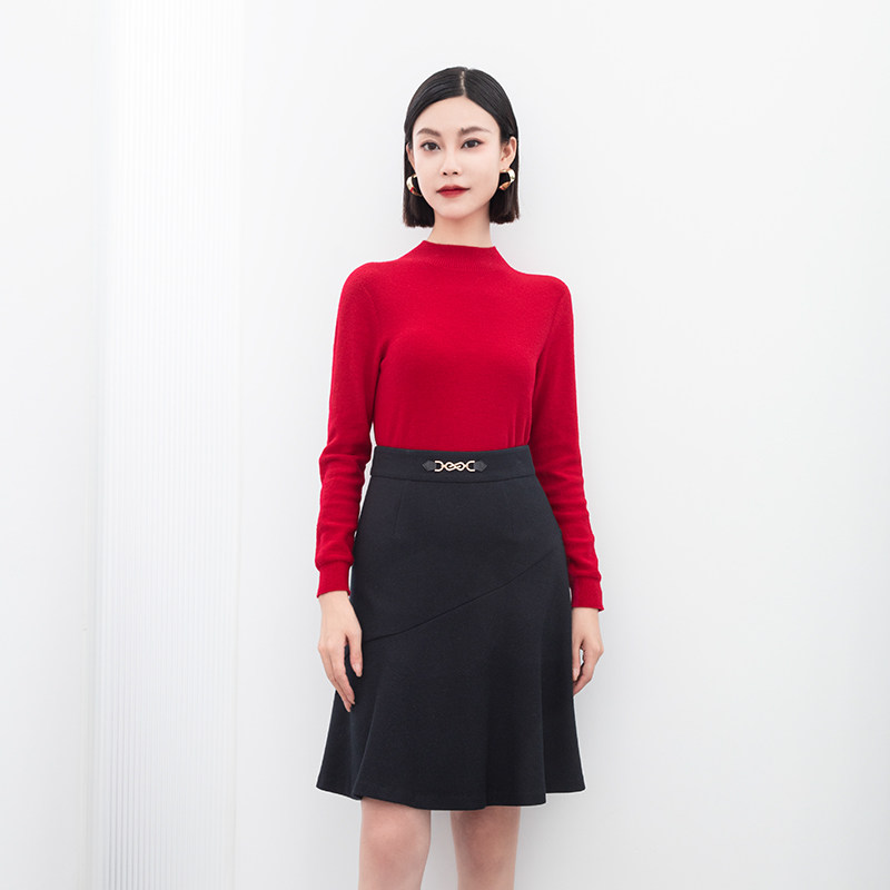 亮丝绵羊毛针织毛衣诗梦套头圆领