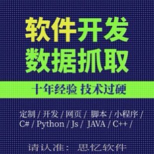 软件开发定制代做C#编程电脑桌面程序易语言协议写脚本网页python