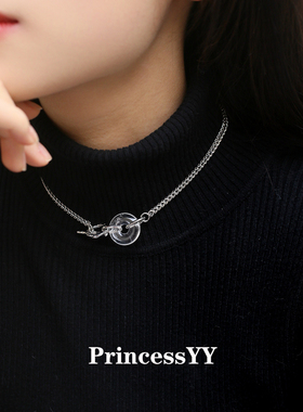 PrincessYY原创设计感小众玉石项链轻奢高级日常百搭甜酷风配饰潮