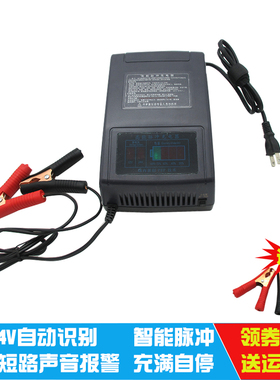 汽车电瓶充电器智能充电器铅电瓶快速充电机12V/24V伏30AH-250AH