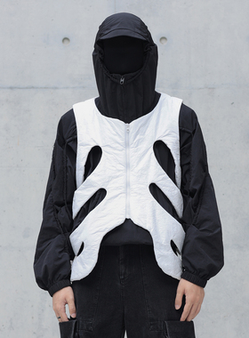 CHRYSOMALLON新款立体镂空外星人小众设计外骨骼造型杜邦马甲背心