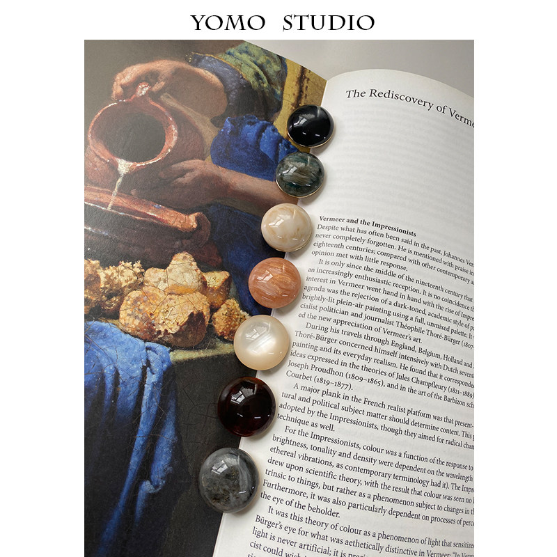 YOMOSTUDIO 猫眼珠光玛瑙金属纽扣小香名媛风西服装外套大衣扣子,居家布艺,纽扣,淘宝优惠券,粉丝福利购,淘宝优惠卷