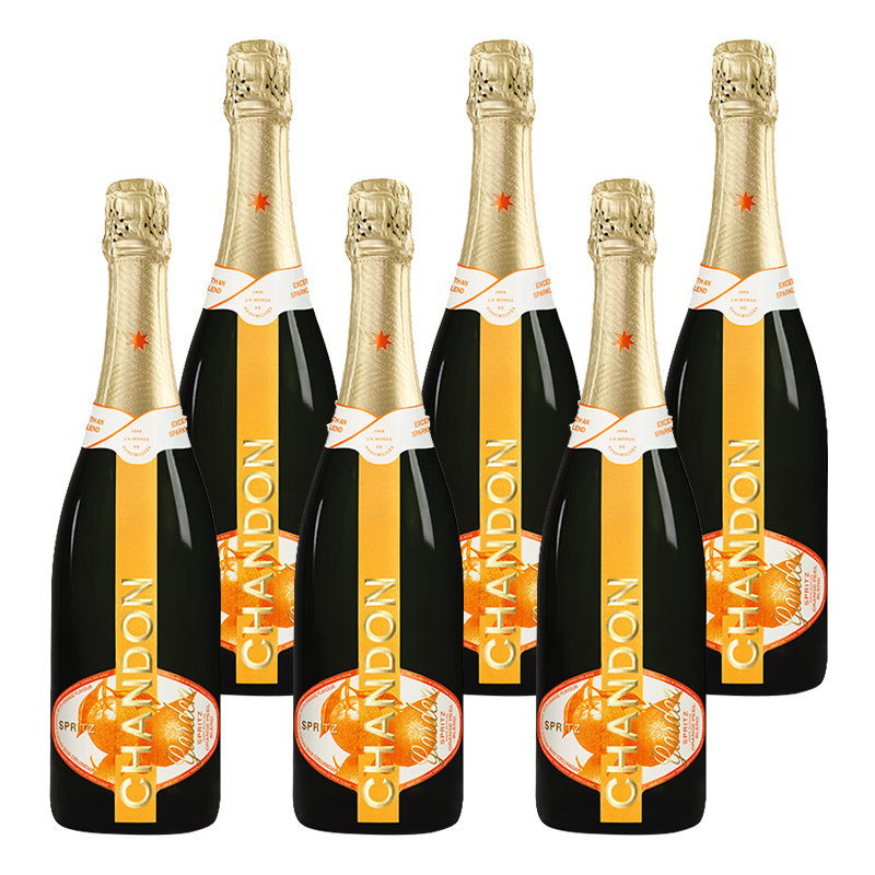 Chandon夏桐花园桃红柑橘起泡酒传统天然高泡葡萄酒750ml 6瓶