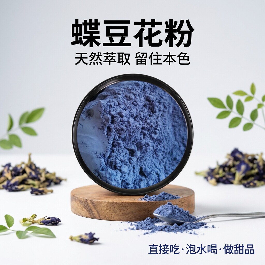蝶豆花粉 蓝蝴蝶花超细粉 烘焙调色奶茶饮品冲饮 星空渐变饮料粉