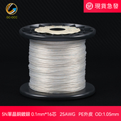 吉铨5N单晶铜镀银多股25AWG音频耳机升级线包PE信号连接跳线E73