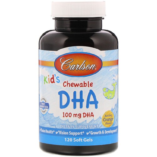 美国品牌Carlson Labs 儿童咀嚼片/DHA 120粒