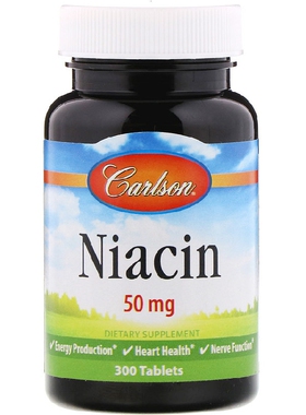 美国品牌Carlson Labs  烟酸 50毫克/300片