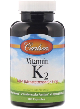 美国品牌Carlson Labs 维生素K2/MK-4 5mg/180粒