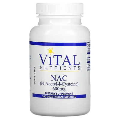 美国品牌Vital Nutrients N-乙酰-L-半胱氨酸/NAC 600 毫克/100