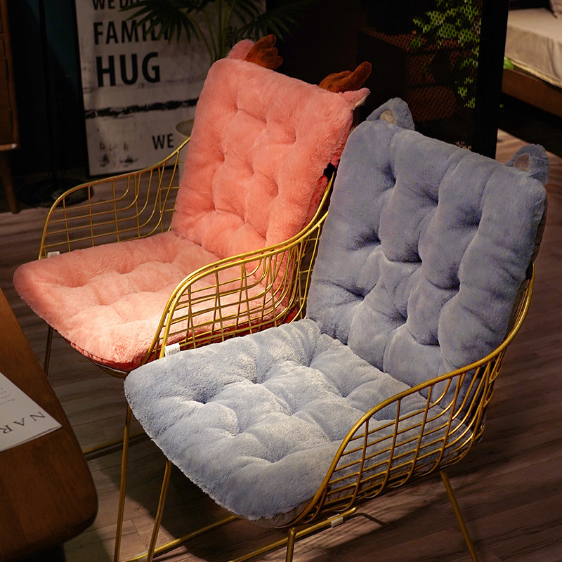 椅子坐垫靠背垫一体学生办公室久坐屁垫座椅屁股垫靠垫冬季加厚软