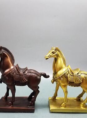 批发铜唐马摆件黄铜唐马生肖摆件办公家居工艺装饰品礼品一件代发
