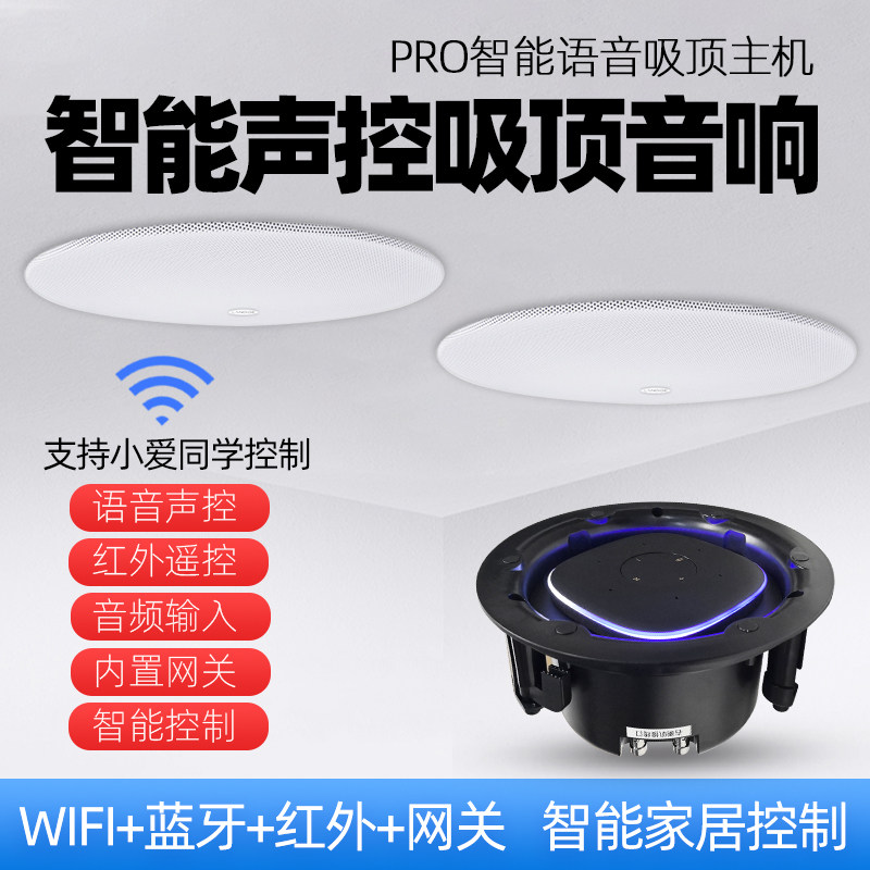 发烧版Pro小愛同学ai语音吸顶音响点歌wifi蓝牙音箱智能家居控制