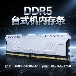 5600 DDR5内存条16G台式 4800 32G 6000单普镁光颗粒 机电脑8G