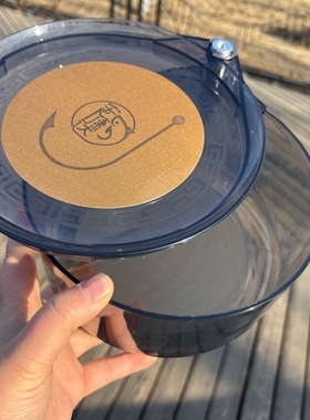 加深散炮拉饵盘黑坑全磁饵料盒透明钓椅箱通用强磁开饵盘（XK)