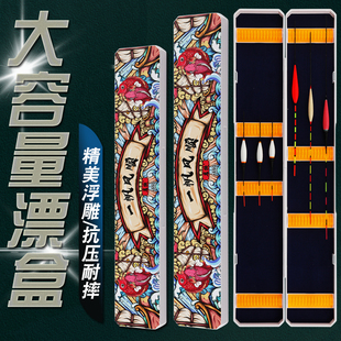 名徒子线盒ABS加长大容量硅胶卡座浮漂盒刻度子线盒鱼漂子线收纳