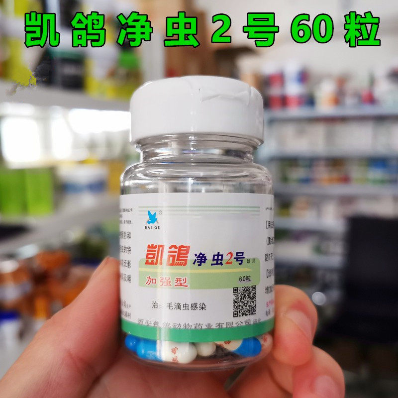 凯鸽鸽药净虫2号 毛滴虫鞭毛虫凯鸽净虫二号鹦鹉观赏信鸽赛鸽子药