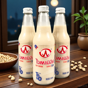 瓦里诺豆奶学生营养早餐奶原味豆奶植物蛋白饮料玻璃瓶300ml*6瓶