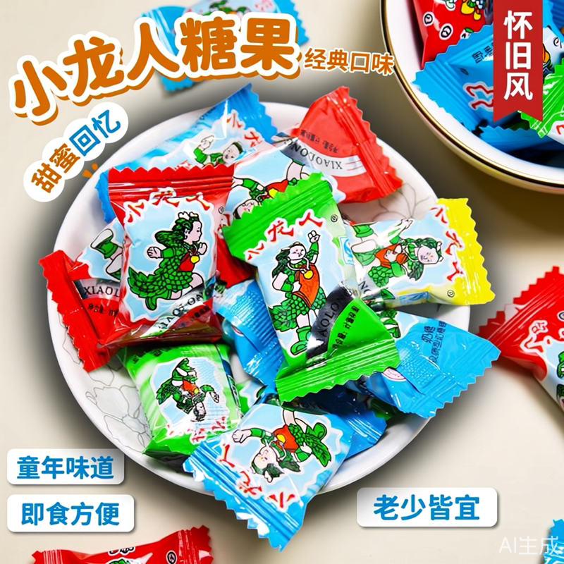 小龙人糖果牛奶糖喜糖安庆特产零食水果糖清凉表白麦芽糖520g包邮