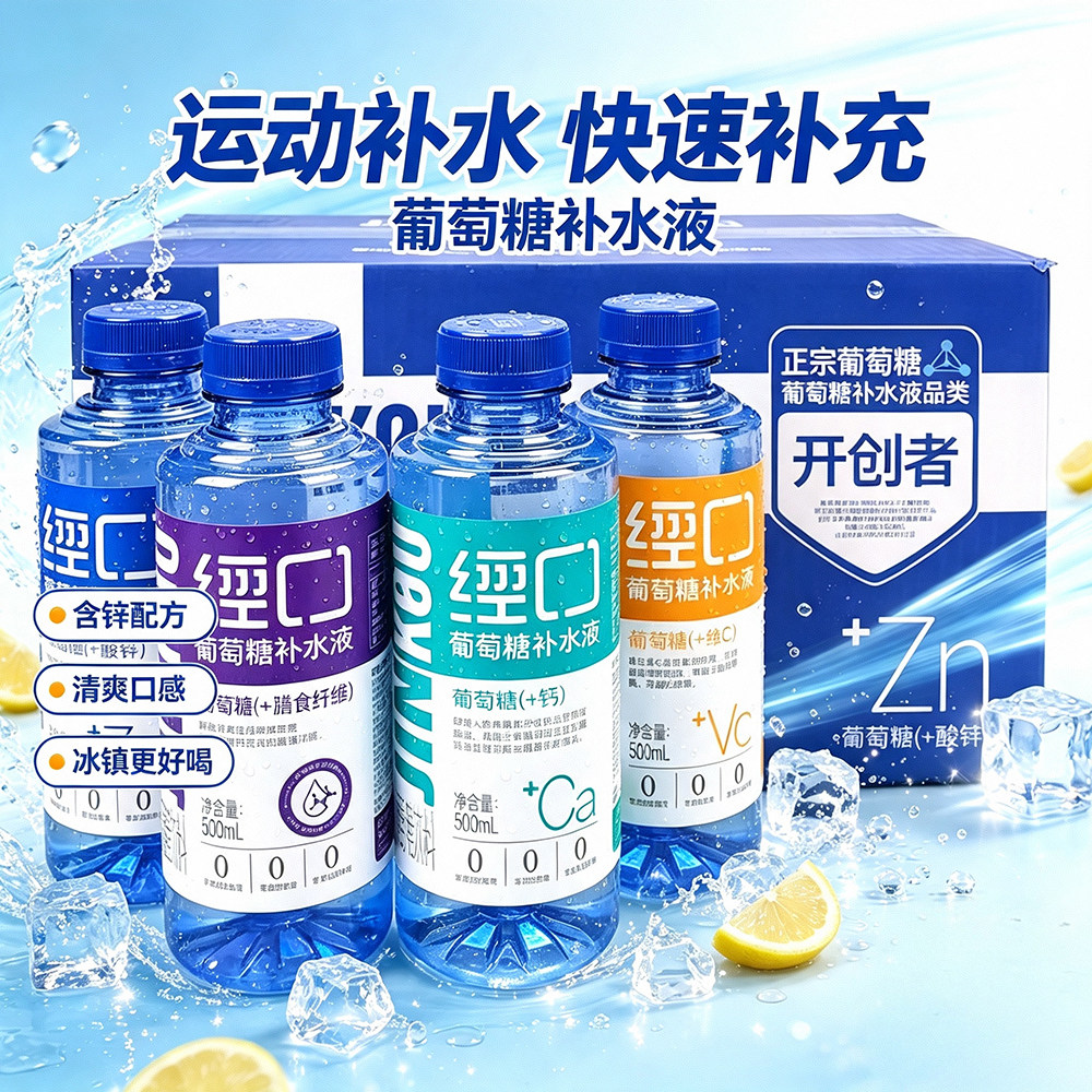 经口葡萄糖+酸锌补水液饮料葡萄糖加钙葡萄糖加维膳食纤维饮品
