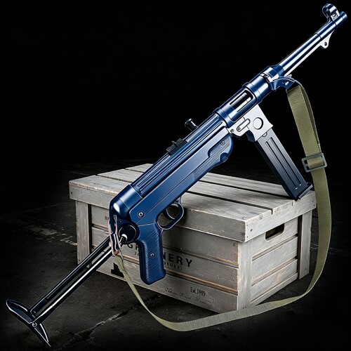 二战复古mp40德系装备玩具枪带后拖游戏cos道具摆件塑料83cm