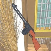 苏联波波沙冲锋枪二战zui强ppsh41儿童玩具模型道具cos摆件