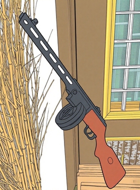 苏联波波沙冲锋枪二战zui强ppsh41儿童玩具模型道具cos摆件