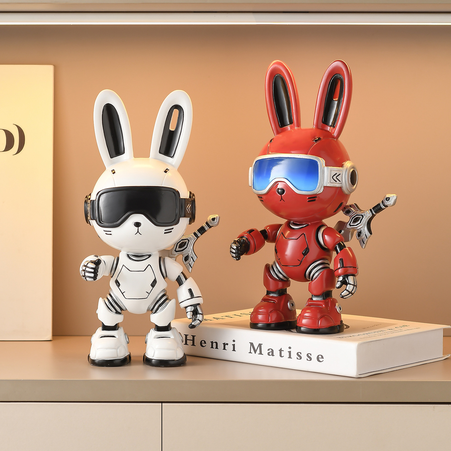 创意轻奢兔子树脂摆件客厅礼物