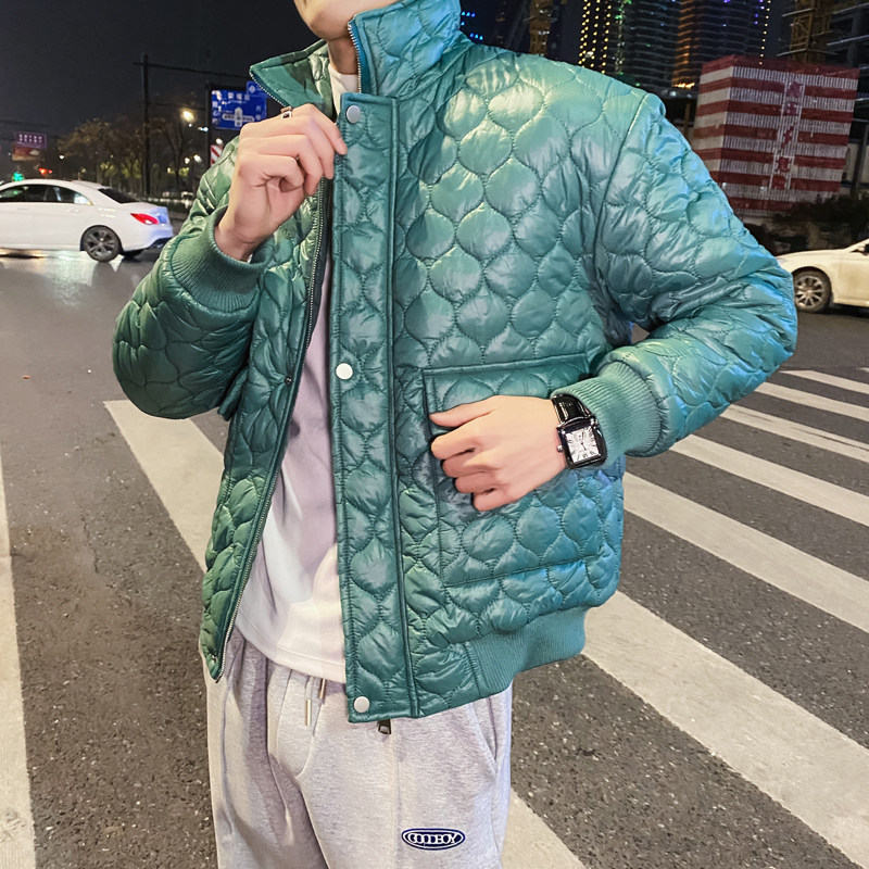 社会风夜景纯色立领宽松棉衣外套B297-2830-P128控168,男装棉衣,电商B297