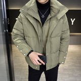 社会轻奢新标90白鸭绒双领假两件羽绒服痞帅B297-Y320-P240，男装羽绒服，电商B297