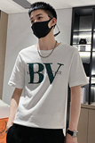 社会风纯色修身字母趣味印花休闲T恤B297-216-P35控58，男装T恤，电商B297