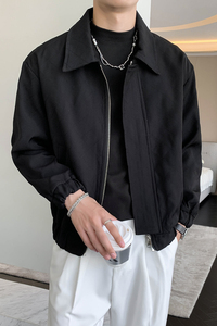 轻熟风绗线纯色翻领宽松休闲夹克外套B297-1801-P115控158图片