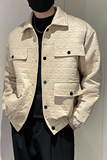社会轻奢风纯色多口袋暗纹加衣上衣B297-1808-P130控168，男装棉衣，电商B297