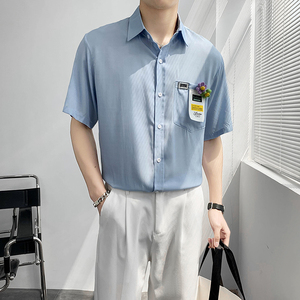 轻熟风衬衫领纯色宽松毛绒花装饰衬衫上衣B297-7732-P58控78图片