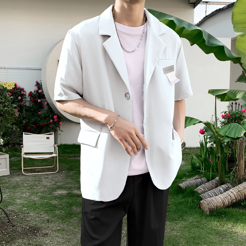 社会轻奢纯色小西装七分袖外套痞帅B297-268-P75控115,男装西服,电商B297