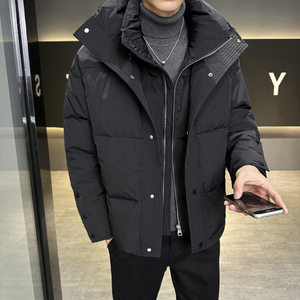 社会轻奢新标90白鸭绒双领假两件羽绒服痞帅B297-Y320-P240图片