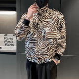 社会轻奢斑马纹立领工装痞帅夹克B297-2301-P110控149，男装夹克，电商B297