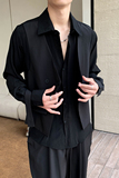 轻熟风纯色假两件马甲两件套装5B297-291-特P108，男装休闲套装，电商B297