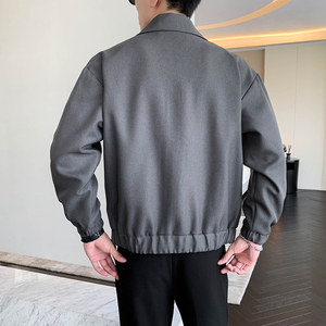 轻熟风春装纯色大口袋宽松翻领工装夹克外套B297-1805-P115控158图片