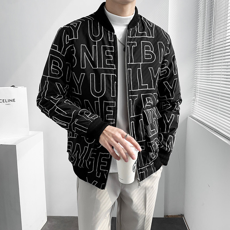 轻熟风纯色字母提线棒球领修身衣B297-7756-P135控178图片