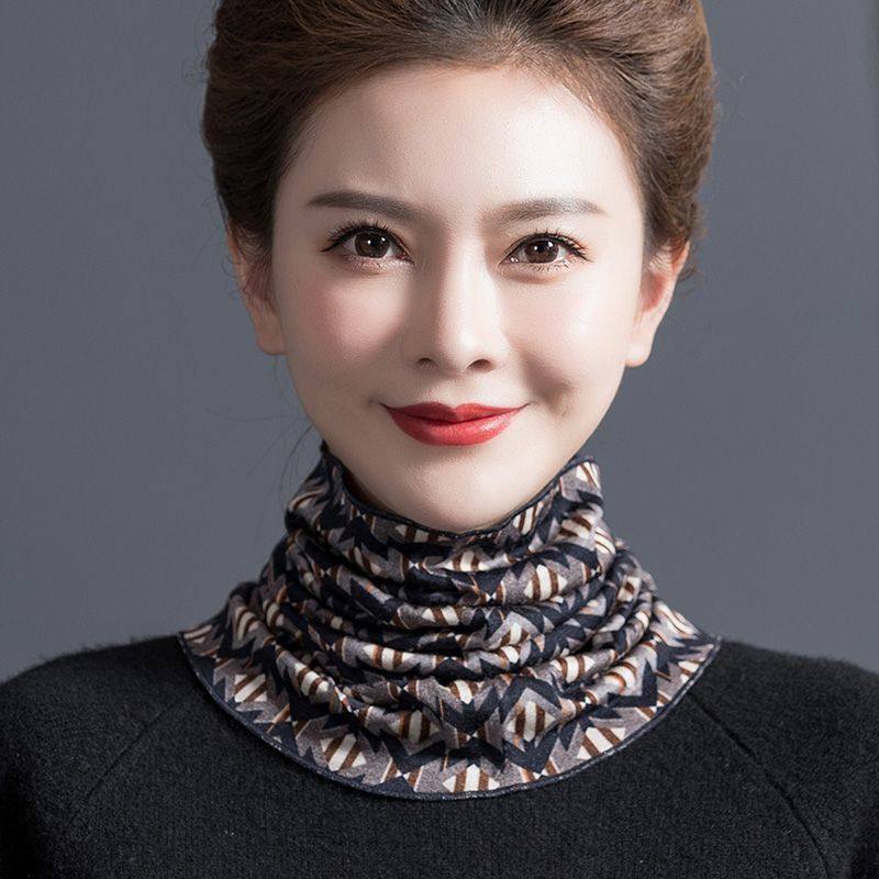 围脖女冬款针织套头保暖羊毛围巾女百搭假领子高领防寒护颈椎脖套
