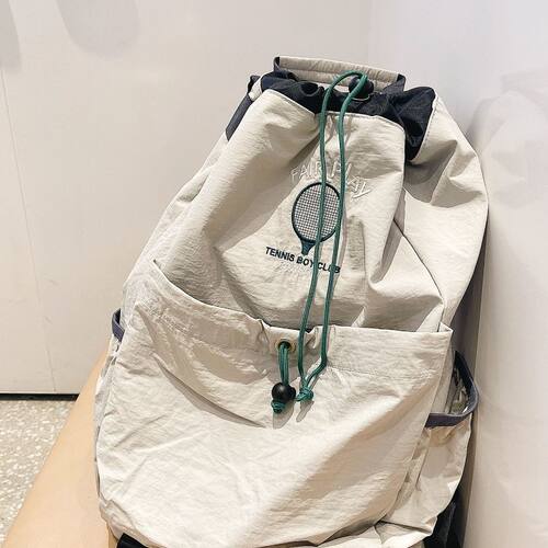 2023新款韩版耐用双肩旅行爬山骑行背包羽毛球男女网球外出慵懒风