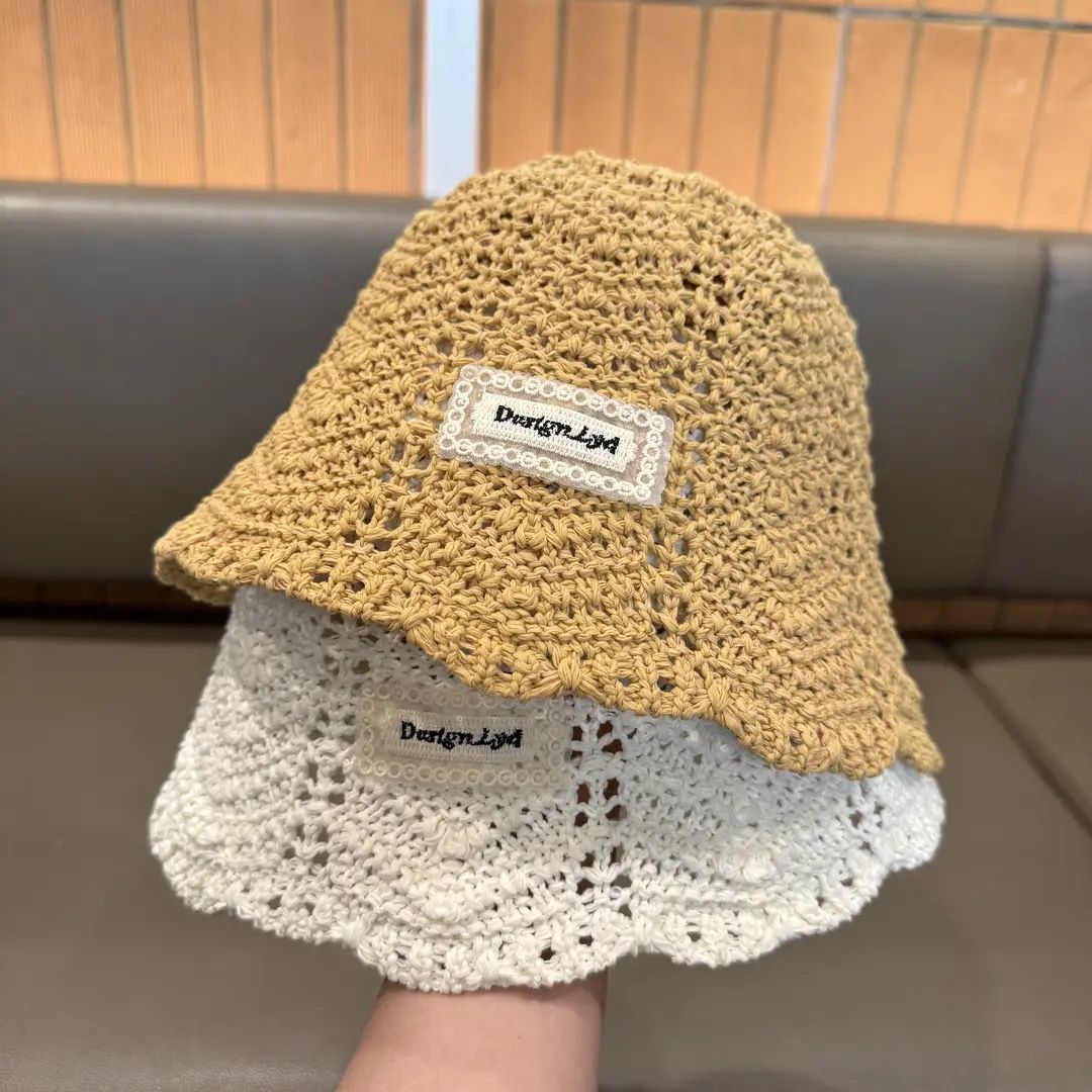 韩版宝宝帽子夏季薄款透气草编水桶帽女童防晒遮阳草帽太阳渔夫帽